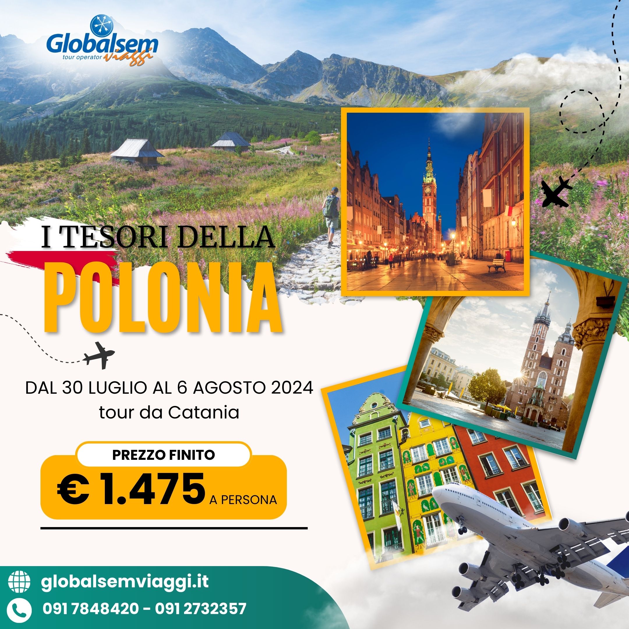 Tour "I tesori della Polonia", da Catania, dal 30 Luglio al 6 Agosto.